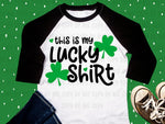This is My Lucky Shirt design file (dxf, eps, png, svg) - perfect for vinyl shirt making