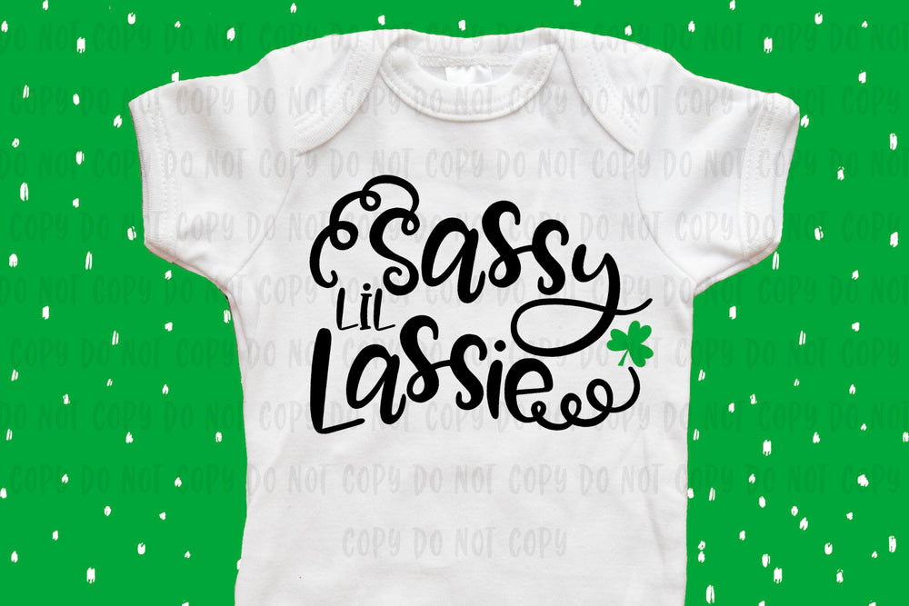 Sassy lil Lassie design file (dxf, eps, png, svg) - perfect for vinyl shirt making
