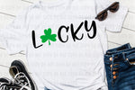 Lucky design file (dxf, eps, png, svg) - perfect for vinyl shirt making